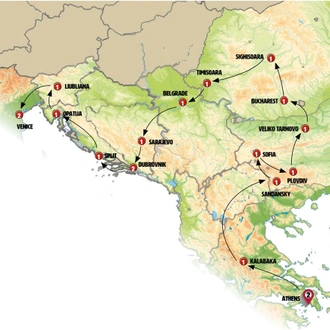 tourhub | Europamundo | Balkan Extravaganza | Tour Map