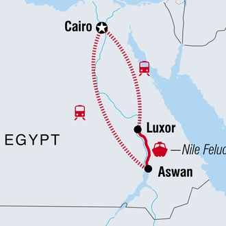 tourhub | Intrepid Travel | Egypt Adventure | Tour Map