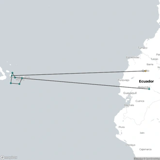 tourhub | Explore! | Galapagos - Central, South & East Islands aboard the Archipel I | Tour Map