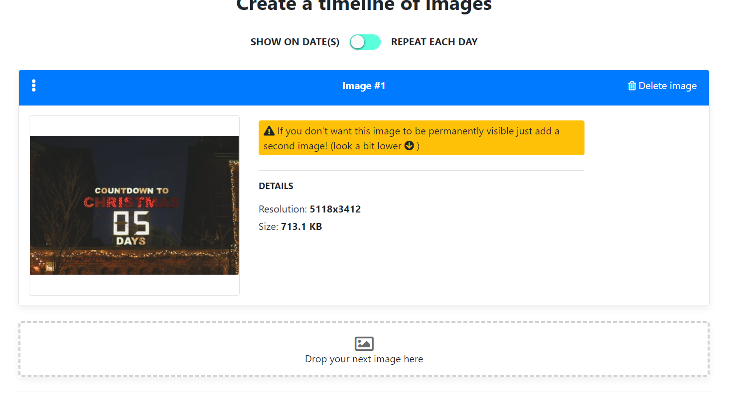 How to add time sensitive dynamic images to an email?