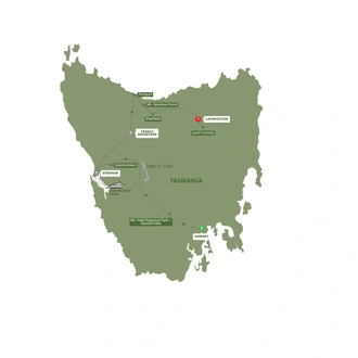 tourhub | Trafalgar | Tassie's Parks and Nature | Tour Map