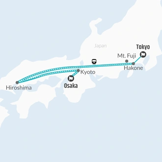 tourhub | Bamba Travel | Spirit of Japan 14D/13N | Tour Map