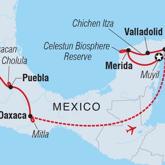 tourhub | Intrepid Travel | Premium Mexico in Depth | Tour Map