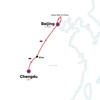 tourhub | G Adventures | Ancient China | Tour Map