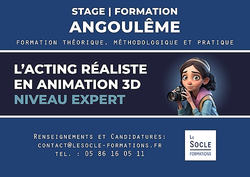 Représentation de la formation : Animation 3D : perfectionner sa technique d’acting et de mécanique corporelle