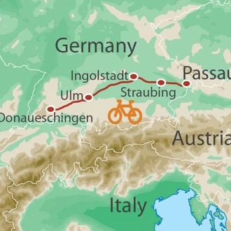 tourhub | UTracks | The German Danube | Tour Map