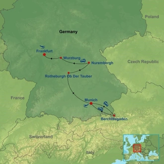 tourhub | Indus Travels | Magical Bavaria | Tour Map