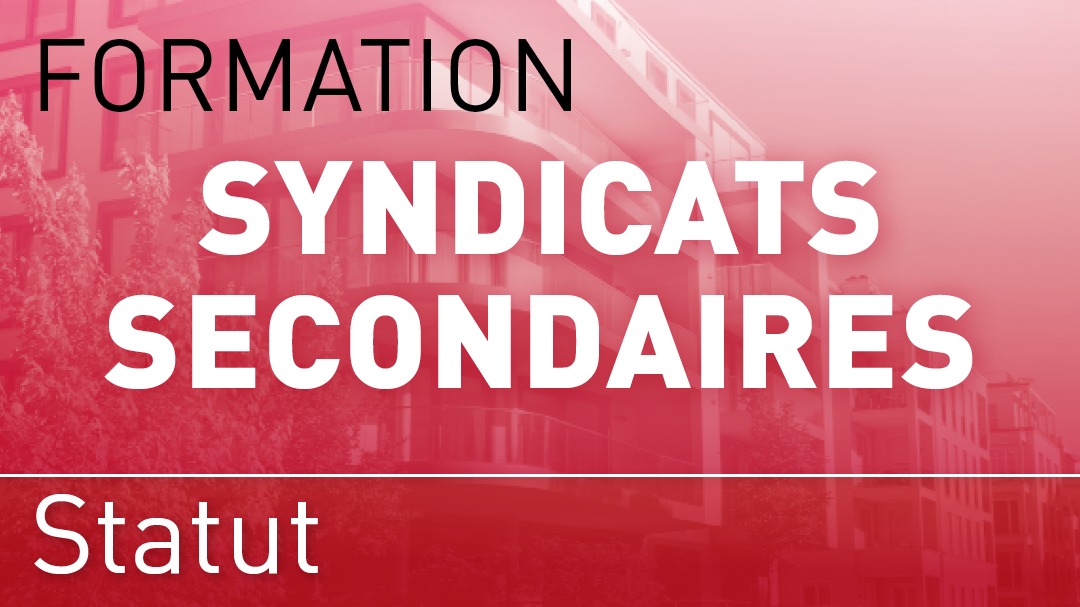 Représentation de la formation : Syndicats secondaires