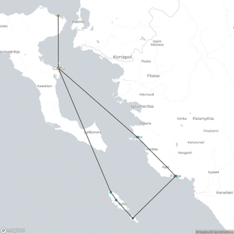 tourhub | Encounters Travel | Sailing the Ionian Islands | Tour Map