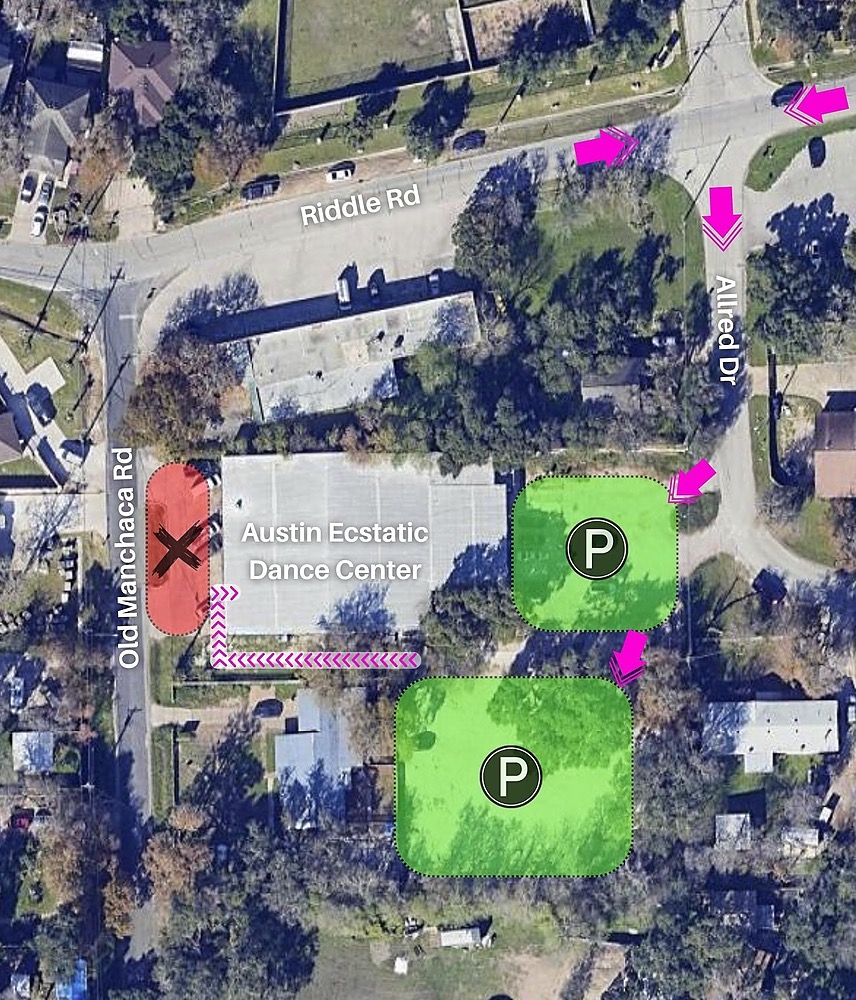 Austin Ecstatic Dance Center Map