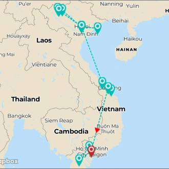 tourhub | Threeland Travel | VIETNAM IN DEPTH 12 DAYS 11 NIGHTS | Tour Map