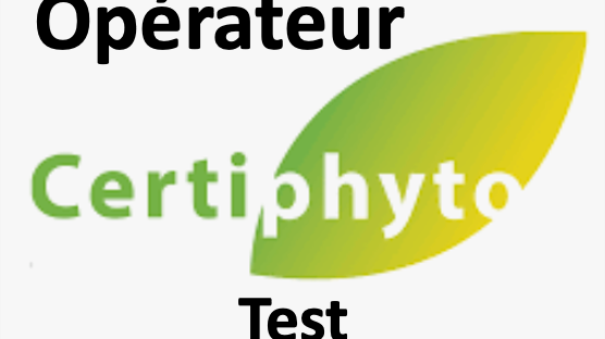 Représentation de la formation : Formation CERTIPHYTO - Certificat individuel professionnel Produits Phytopharmaceutiques (Certiphyto) - Opérateur - Renouvellement - Test