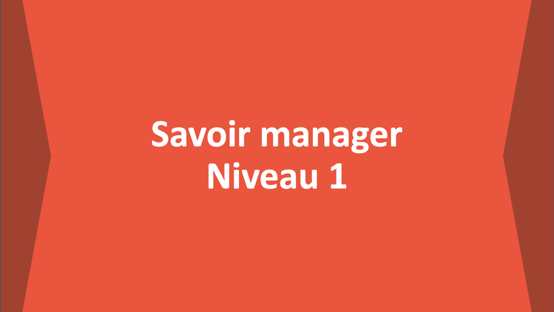 Représentation de la formation : Savoir manager - niveau 1