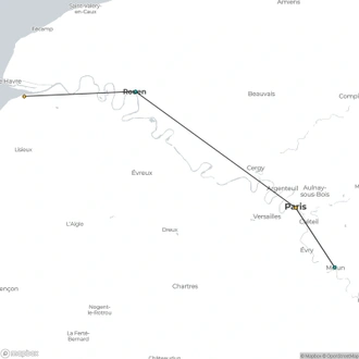 tourhub | CroisiEurope Cruises | The Meandering Seine (port-to-port cruise) | Tour Map