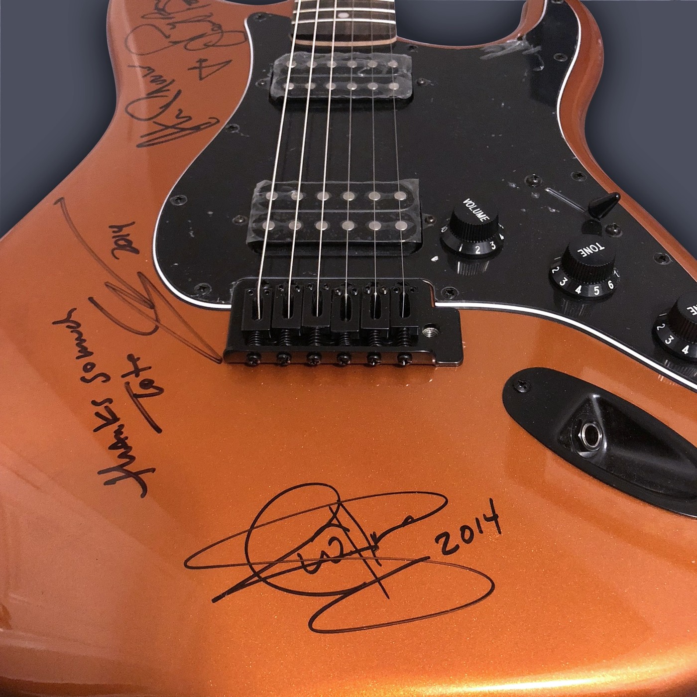 Toto Signed Fender Squier Guitar Collectionzz