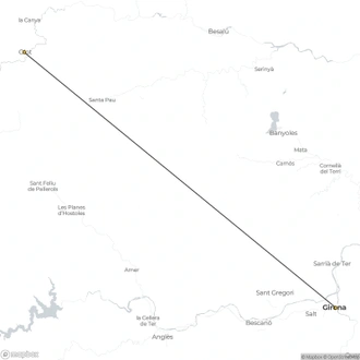 tourhub | The Natural Adventure | Cycling Catalonia: La Garrotxa Short Break | Tour Map