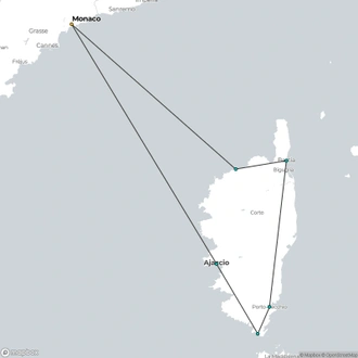 tourhub | CroisiEurope Cruises | Corsica reveals its hidden treasures (port-to-port package) | Tour Map