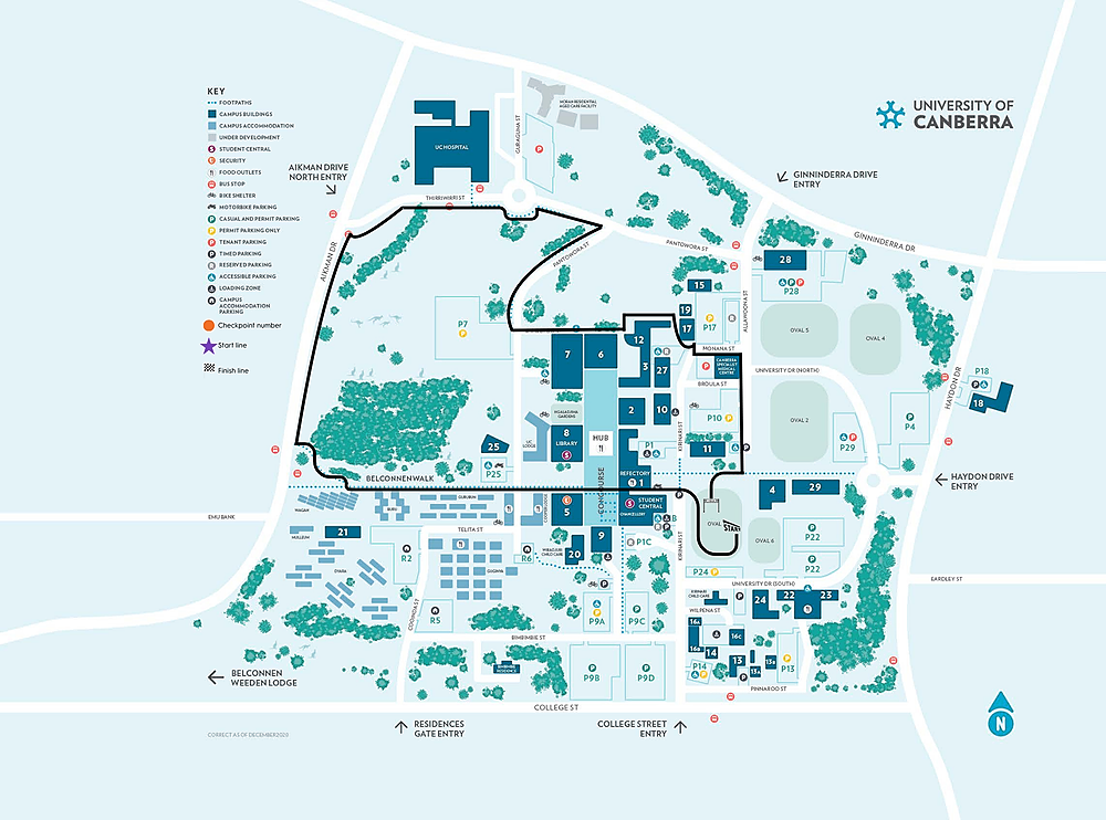 O-Week Colour Run Map