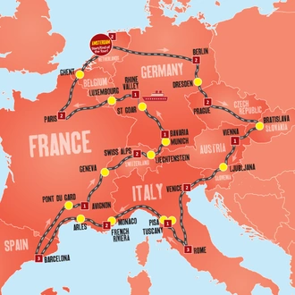 tourhub | Expat Explore Travel | Ultimate Europe | Tour Map