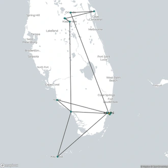 tourhub | Today Voyages | Under the Florida Sun | Tour Map