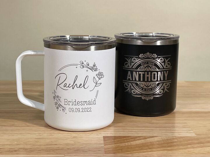 pair of Personalized Gifts mugs