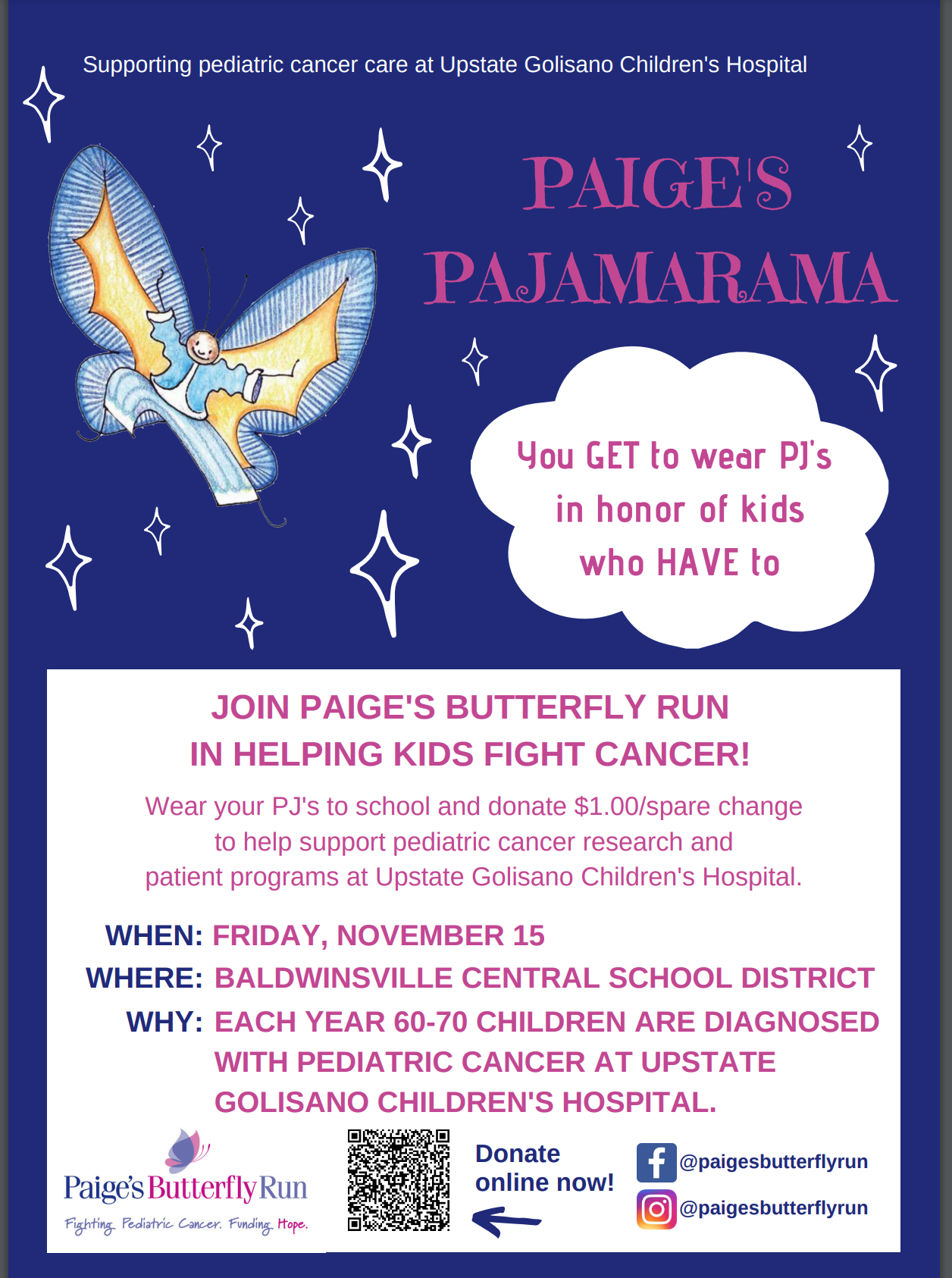 Paige's Pajamarama Flyer