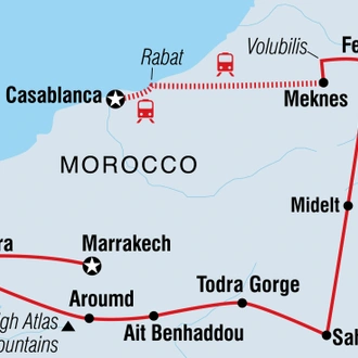 tourhub | Intrepid Travel | Best of Morocco | Tour Map