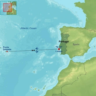 tourhub | Indus Travels | Amazing Lisbon and Azores Islands | Tour Map