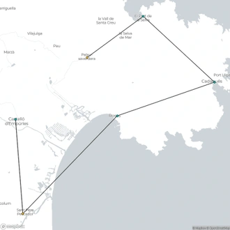 tourhub | The Natural Adventure | Walking the Costa Brava Highlights | Tour Map