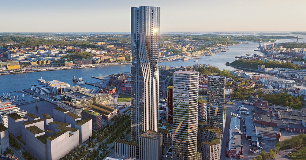 Karlatornet blir med sina 74 våningar Göteborgs första skyskrapa. Bild: Serneke