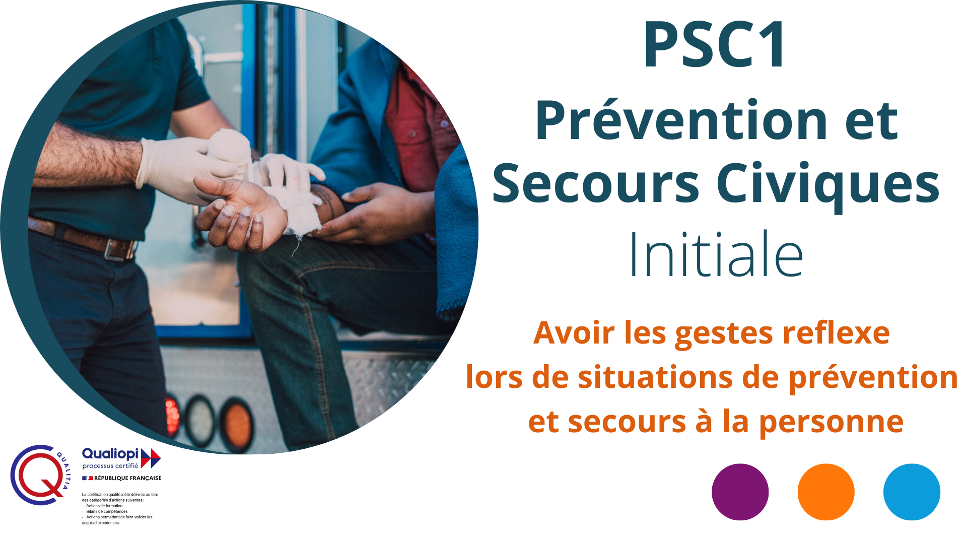 Représentation de la formation : PSC1- formation initiale