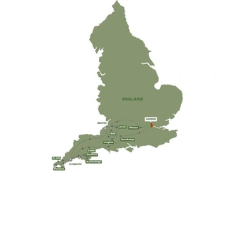 tourhub | Trafalgar | Best of Devon and Cornwall | Tour Map