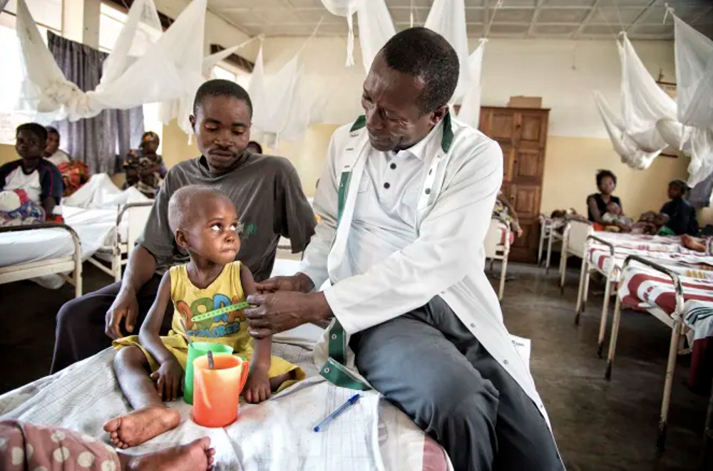 Bild från nutritionsavdelningen på Panzisjukhuset i DR Kongo. Fotograf: Håkan Flank.