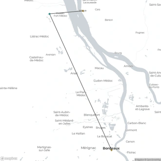 tourhub | CroisiEurope Cruises | The exceptional region of Bordeaux (port-to-port cruise) | Tour Map