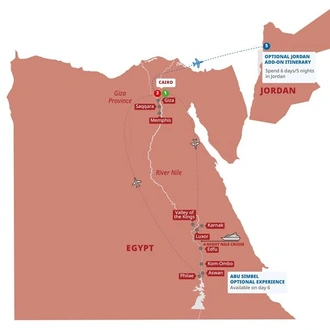 tourhub | Trafalgar | Best of Egypt | Tour Map