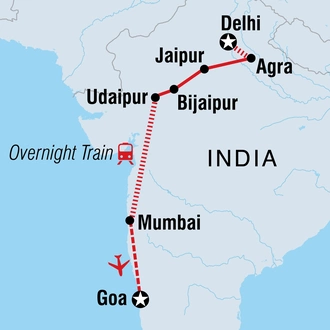 tourhub | Intrepid Travel | India Real Food Adventure | Tour Map