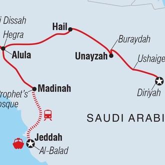 tourhub | Intrepid Travel | Saudi Arabia: Women's Expedition | Tour Map