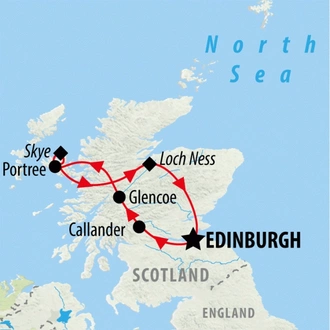 tourhub | On The Go Tours | Isle of Skye Discovery - 3 days | Tour Map