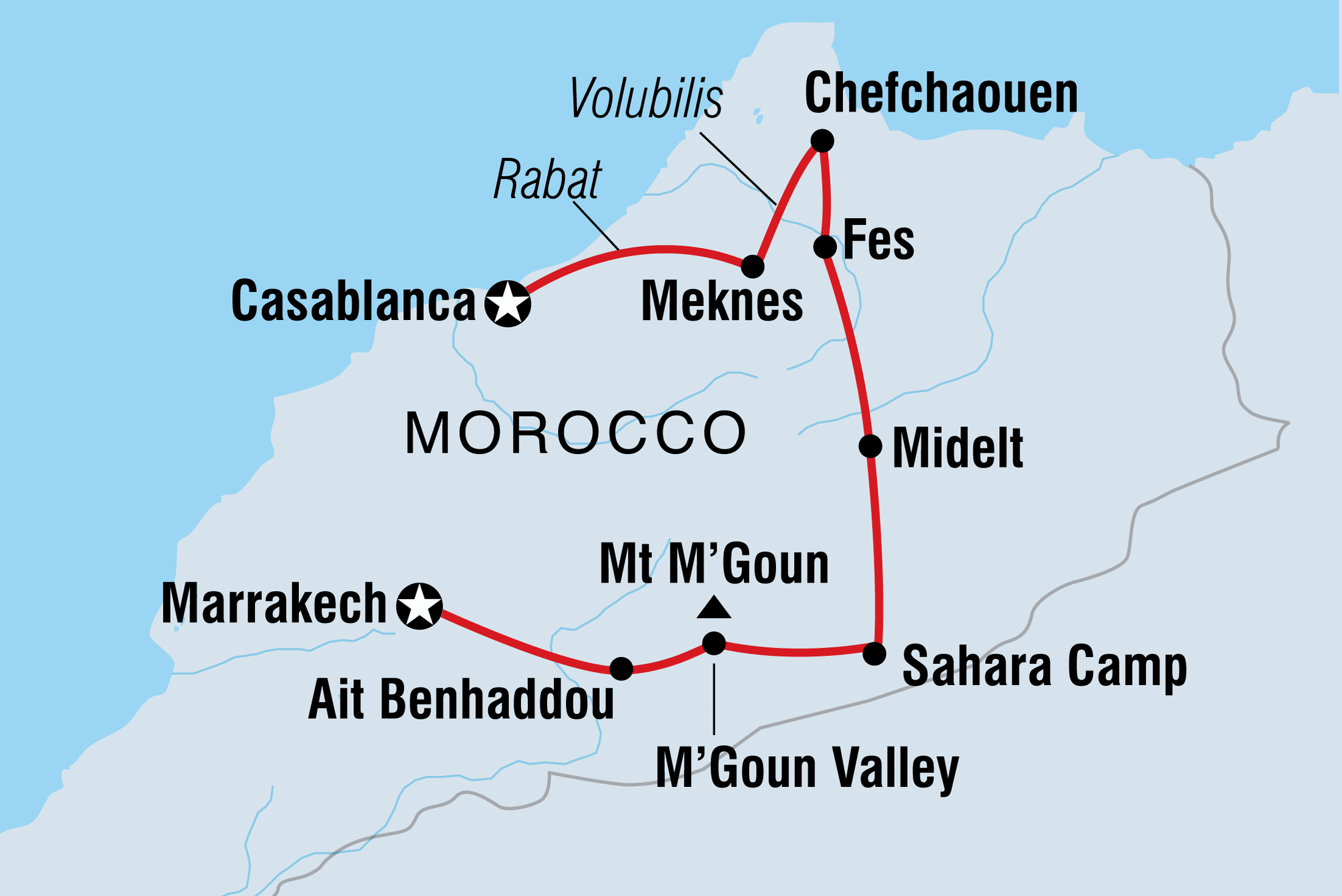 tourhub | Intrepid Travel | Morocco Uncovered | Tour Map