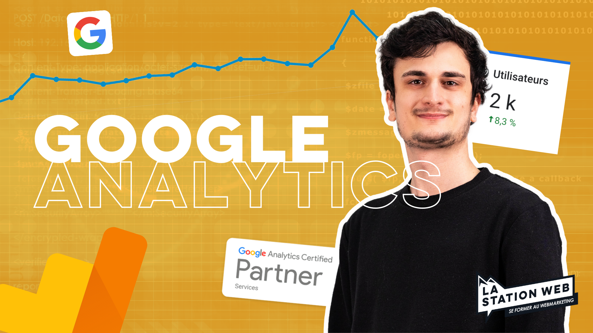Représentation de la formation : Formation Google Analytics : analyser vos résultats web, avec Damien Puisieux