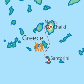 tourhub | UTracks | Santorini and Naxos on Foot | Tour Map