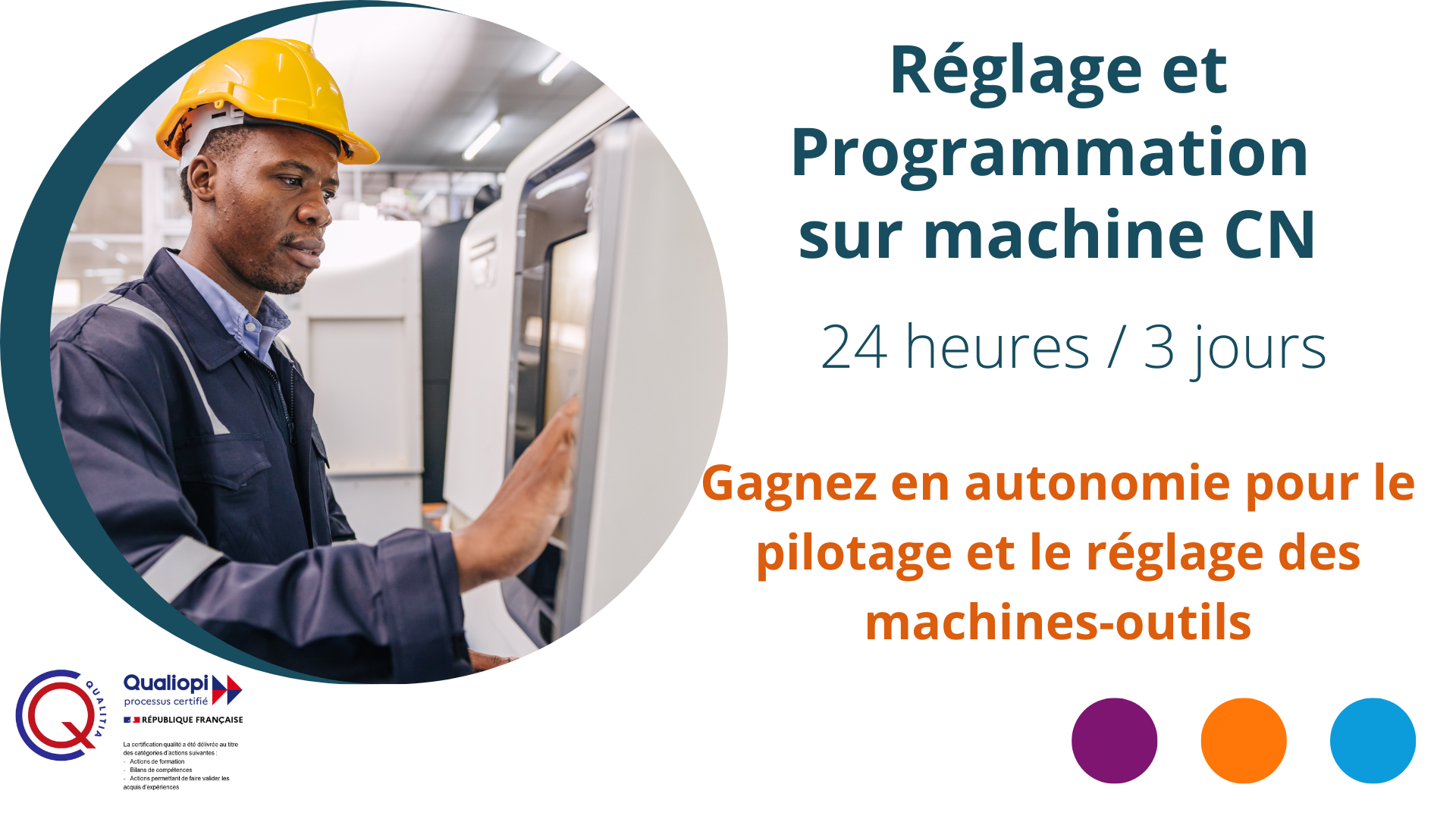 Représentation de la formation : Réglage et Programmation sur machine CN