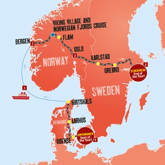 tourhub | Expat Explore Travel | Scandinavian Escape | Tour Map