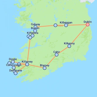 tourhub | On The Go Tours | South West Ireland Uncovered - 5 days | Tour Map