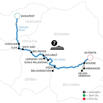 tourhub | Avalon Waterways | Balkan Discovery (Illumination) | Tour Map