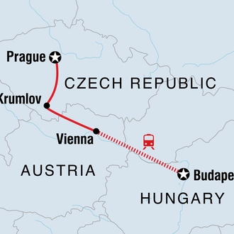 tourhub | Intrepid Travel | Highlights of Central Europe | Tour Map