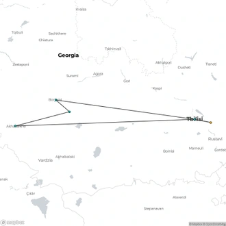 tourhub | Indogusto | Ski Trip in Georgia | Tour Map