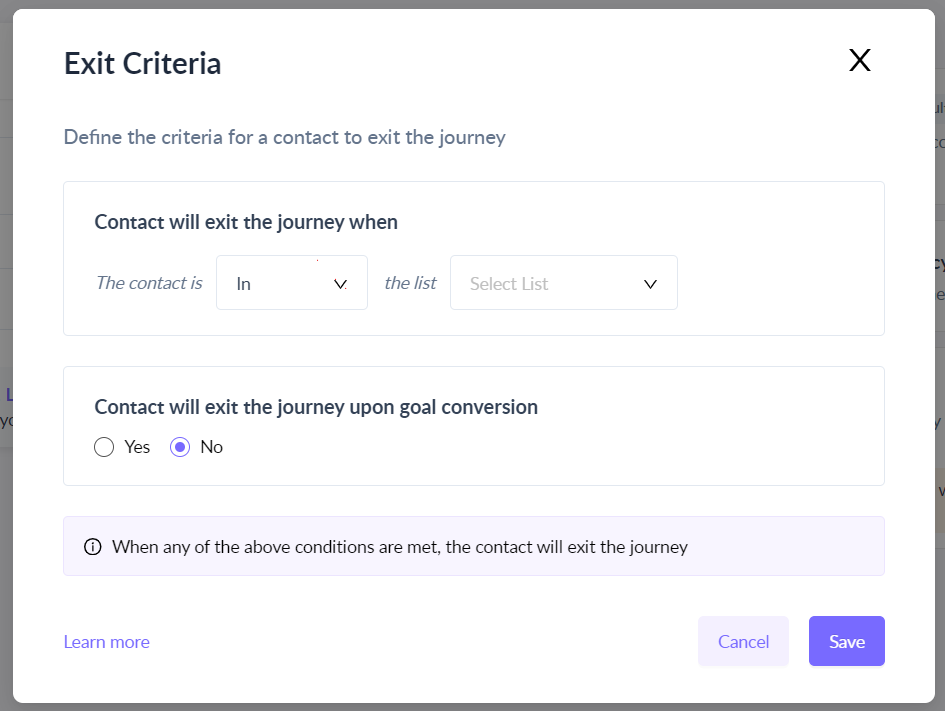 How to set exit criteria for your journeys? 