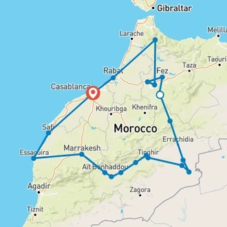 tourhub | Best Tours Morocco | The Best of Morocco: A 14-Day Adventure | Tour Map