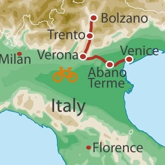tourhub | UTracks | Backroads to Venice | Tour Map